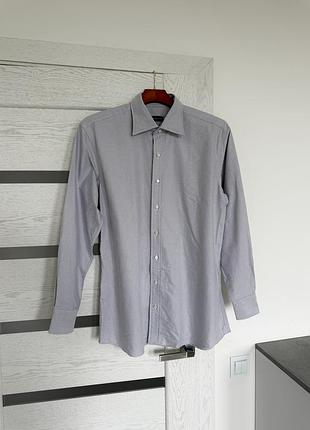 Propercloth xl oxford рубашка сорочка чоловіча блакитна голуба сіра