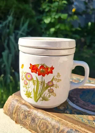 Винтажная керамическая кружка, кружка для заваривания чая (тизаньера)