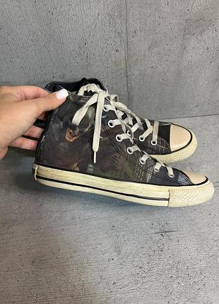 Кеди унісекс converse chuck taylor all star high dc comics x batman dark knight чорні з принтом
