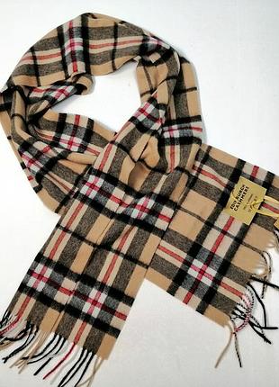 Новий вовняний шарф edinburgh cashmere в класичну карту