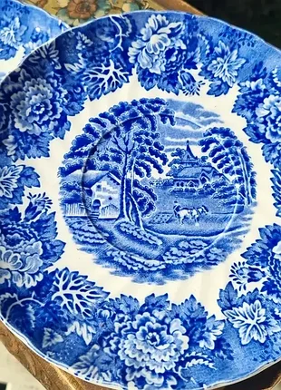 Пара старинных блюд, тарелок от woods ware, серия- enoch wood's english.