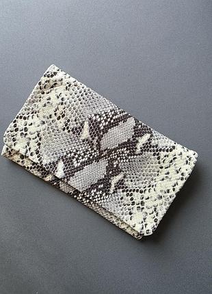 Кожаный клатч abro python print