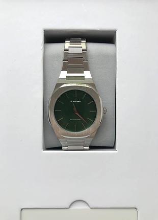 D1 milano ultra thin – годинник green / silver