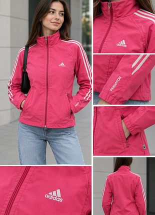 Фирменная спортивная кофта adidas розового цвета, xs-s