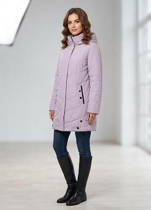 Жіноча куртка осінь-весна cat elegant батал рожева 15-001