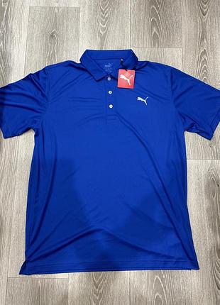 Футболка поло puma , у синьому кольорі , в розмірі l-xl