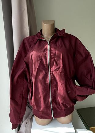 Бордова куртка харрінгтон made in england в клітинку тартан harrington jacket розмір l