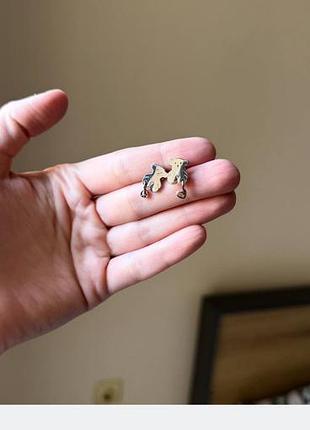 Сережки tous серебро оригінал