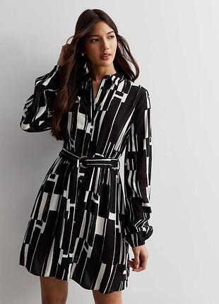 Стильное платье-рубашка new look petite с геометрическим принтом