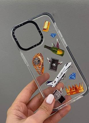Чехол-накладка на iphone 15 pro max с декоративным принтом, полупрозрачный чехол для iphone 15 pro max с рисунком