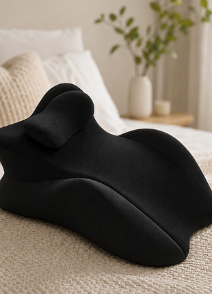 Черная подушка ортопедическая pillow-06.