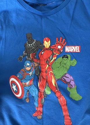 Кофта для хлопчика marvel синя р.116-122 2-нитка 3