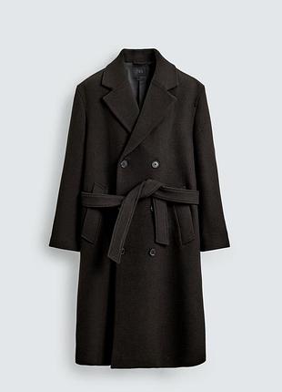 Пальто чоловіче zara двобортне вовняне
