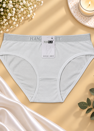 Жіночі бавовняні трусики сліпи hana з широкою резинкою, m l xl