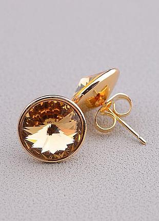 097196 серьги swarovski 'xuping' (позолота 18к)