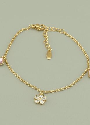 Браслет 'xuping' swarovski 17 см. (позолота 18к), swarovski(ориг.) из медицинского сплава