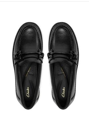 Лофери жіночі clarks чорні, розмір 38, довжина устілки 23.5-24.2 см, шкіряні