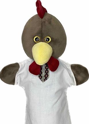 Мягкая игрушка рукавичка курочка коричневый 33 см м074