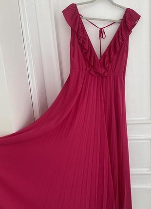 Яскрава сукня максі zara в кольорі фуксія s