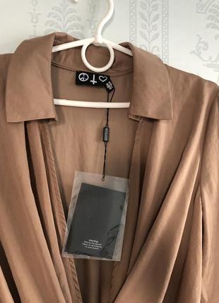 Missguided ромпер крой на запах camel комбинезон шорты!5 фото