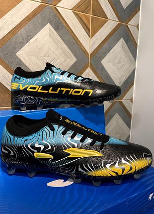Бутси чоловічі joma evolution cup 24 fg чорно-блакитні