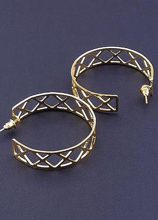 Сережки 'fj' 40х10 мм з біжутерного сплаву