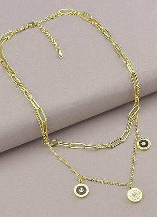 106445 подвеска 'xuping' эмаль 40 см. (позолота 14k (лимонная))