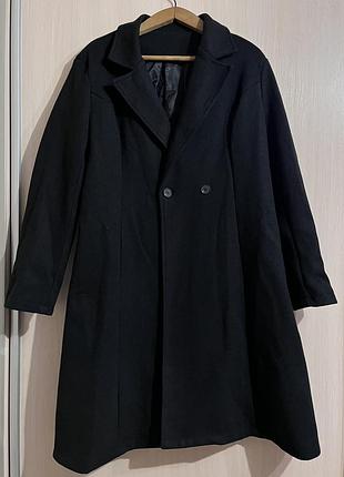 Пальто жіноче чорне розкльошене xl-xxl