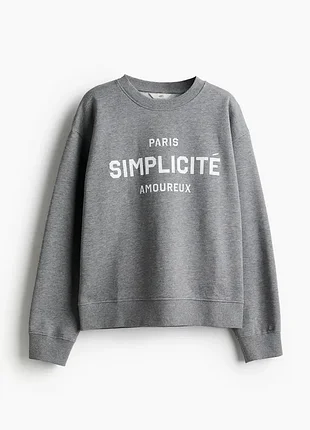 Оверсайз свитшот h&amp;m paris simplicité