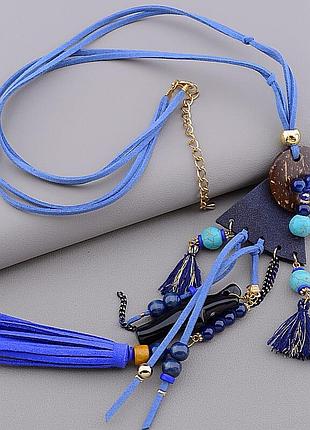 Подвески 70 см. 'hand made', замш