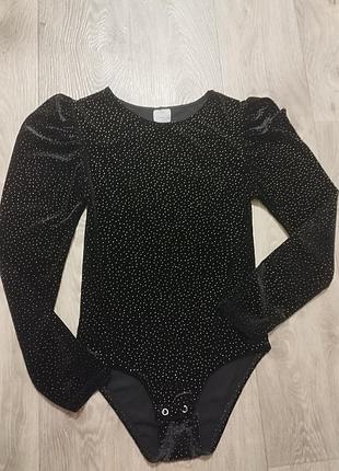 Нарядный велюровый боди zara 152, боди 146, боди для девчонки 9-11 лет, бодик zara, боди зара 152