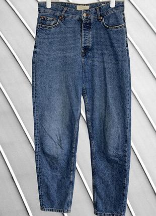 Жіночі блакитні джинси мом colin’s m s 38 40 колінс mom jeans з високою посадкою на ґудзиках джинси colin’s m s 38 40