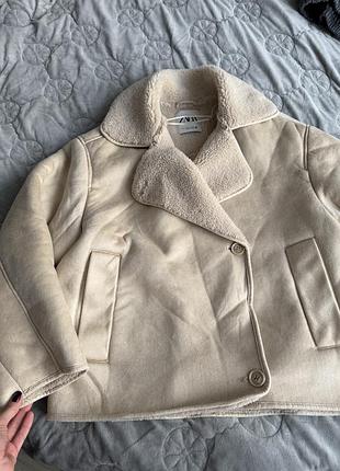 Дублянка жіноча zara бежева тепла