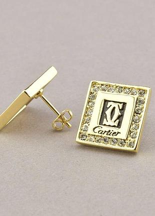 106370 серьги фианит (позолота 14k (лимонная))