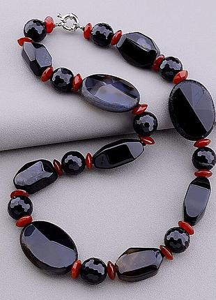 065678 бусы агат, сердолик 52 см.