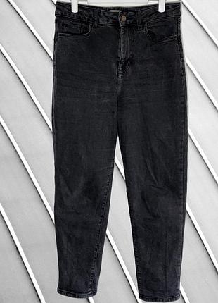 Жіночі чорні джинси мом new look eu 40 m l 38 40 нью лук mom jeans стрейчеві з високою посадкою джинси new look eu 40 m l