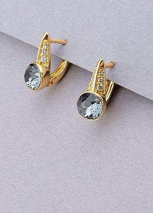 101688 сережки 'xuping' swarovski (позолота 18к)