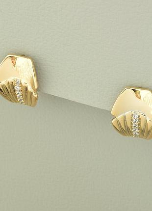 115197 серьги 'xuping' фианит (позолота 18к)