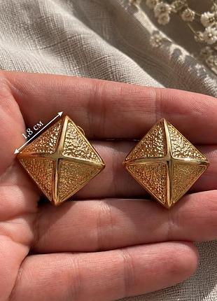 Сережки для жінок leritz вінтажні золотисті кліпси