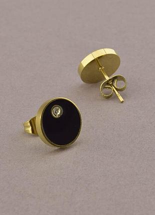 107721 серьги 'xuping' фианит (позолота 14k (лимонная))