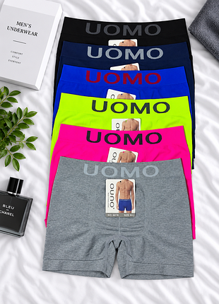 Мужские бесшовные боксеры uomo, эластичные трусы m/l xl/2xl