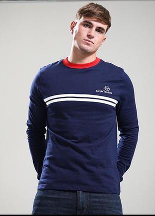 Лонгслів sergio tacchini supermac long sleeve t-shirt - blue/wht/red casuals футболка з довгим рукавом fred perry ellesse