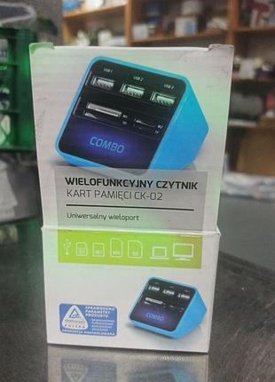 Название: многофункциональный usb-концентратор и считыватель карт памяти combo ck-02 (3 usb + card reader)