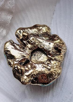 Брошь камелия 5,4 см, цветок 4