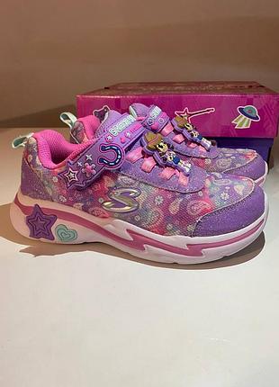 Кросівки на дівчинку на липучках skechers snuggle 32р