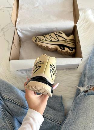 Salomon xt-6 beige black gore-tex 9