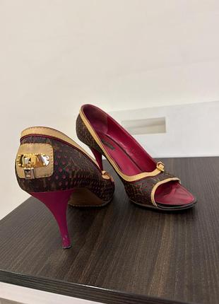 Туфлі жіночі lv коричневі, бордові