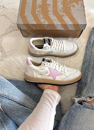 Golden goose white ballstar pink 2