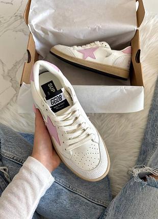 Golden goose white ballstar pink 6