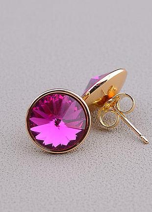 097195 серьги swarovski 'xuping' (позолота 18к)
